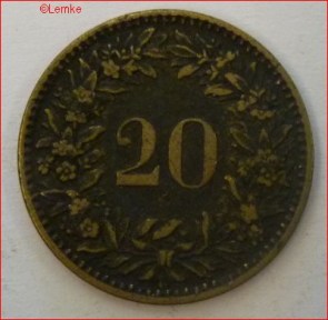 Zwitserland KM 7 1859 voor
